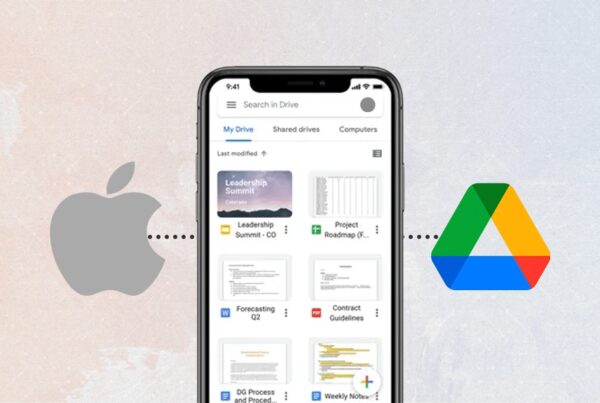 iPhone screen showing folders in Google Drive app